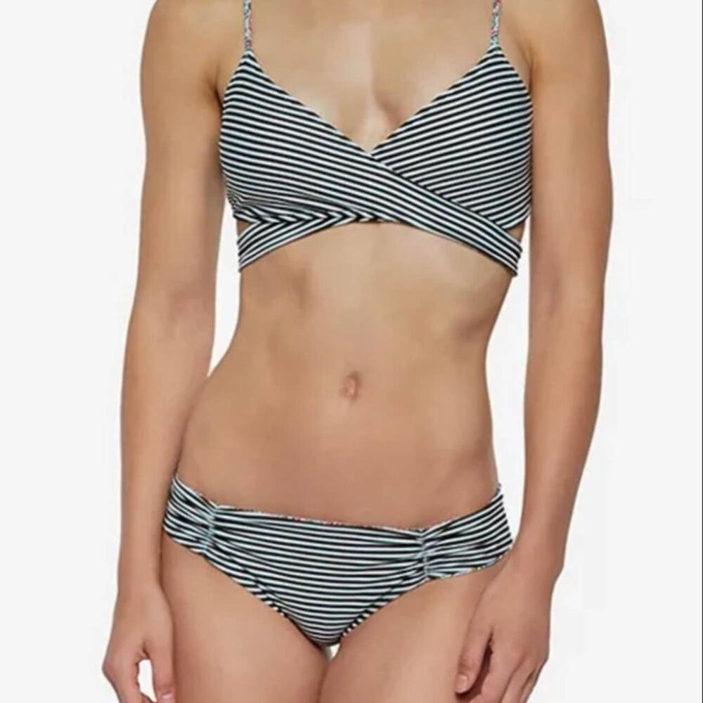 L Space Monique Bikini Bloomin Gypsy Bikini top and bottom women's large